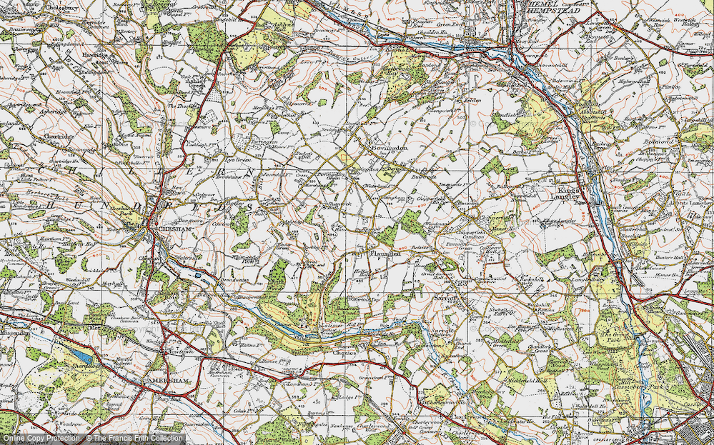 Old Map of Hogpits Bottom, 1920 in 1920