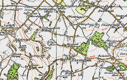 Old map of Hogpits Bottom in 1920