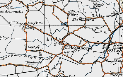 Old map of Hogsthorpe in 1923