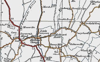 Old map of Holbeach Bank in 1922