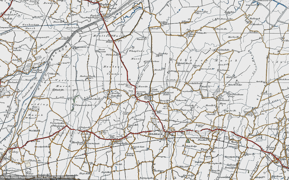 Old Map of Holbeach Clough, 1922 in 1922