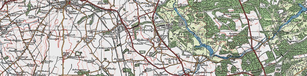 Old map of Woodhouse Hall in 1923