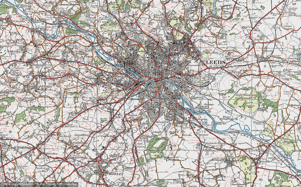 Old Map of Holbeck, 1925 in 1925