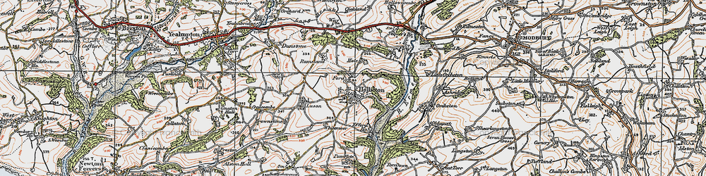 Old map of Holbeton in 1919