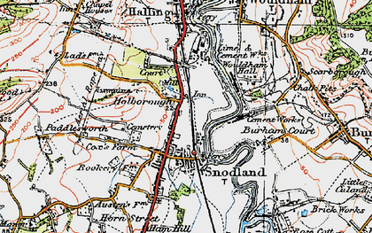 Old map of Holborough in 1920
