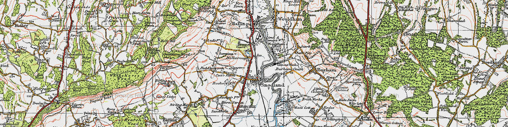 Old map of Holborough in 1920