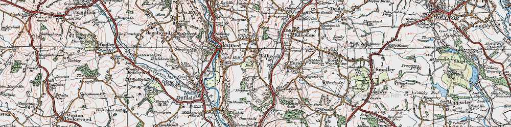 Old map of Holbrook in 1921