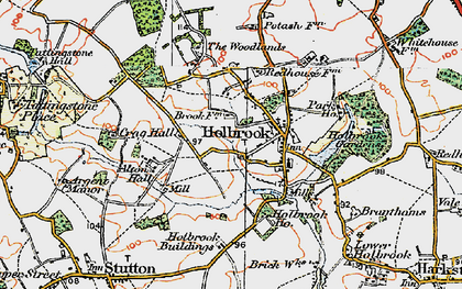 Old map of Holbrook in 1921