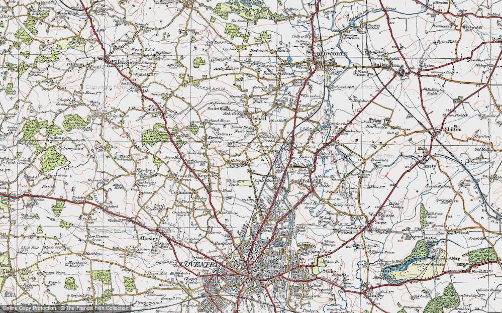Old Map of Holbrooks, 1920 in 1920