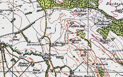 Old map of Laverock Law in 1926