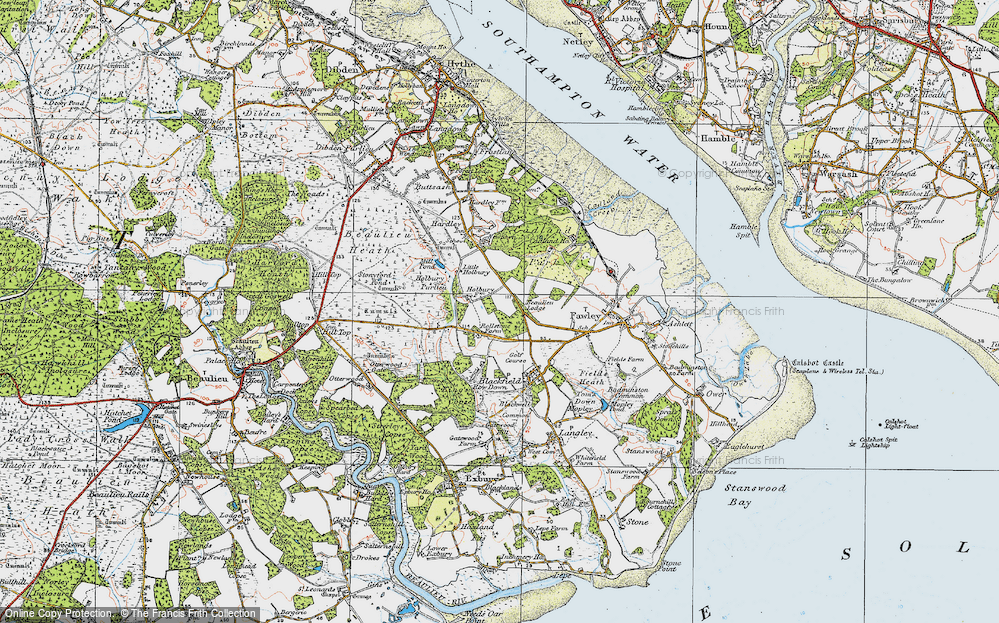 Old Map of Holbury, 1919 in 1919