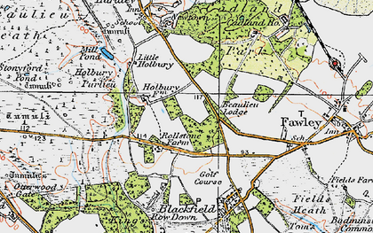 Old map of Holbury in 1919