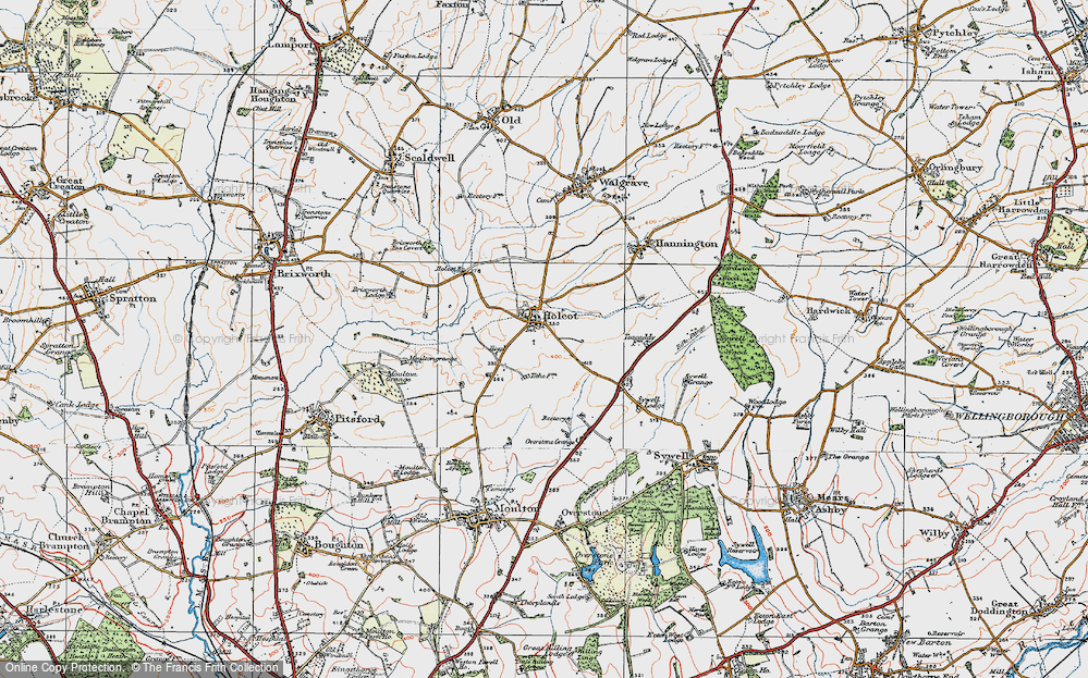 Old Map of Holcot, 1919 in 1919