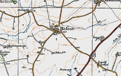 Old map of Holcot in 1919