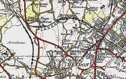 Old map of Holders Hill in 1920