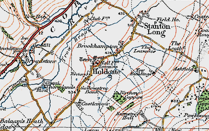 Old map of Holdgate in 1921