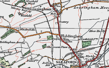 Old map of Holdingham in 1922