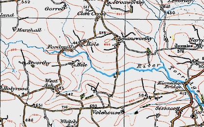 Old map of Hole in 1919
