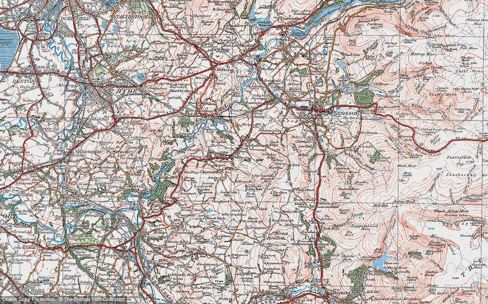 Old Map of Holehouse, 1923 in 1923