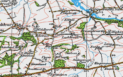 Old map of Braundsworthy in 1919
