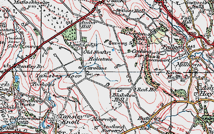 Old map of Blakelow Hill in 1923
