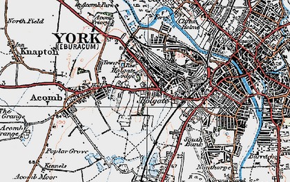 Old map of Holgate in 1924