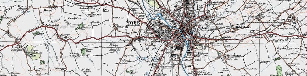 Old map of Holgate in 1924