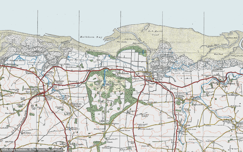 Old Map of Historic Map covering Burrow Gap in 1921
