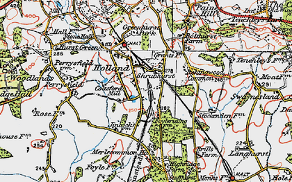 Old map of Holland in 1920