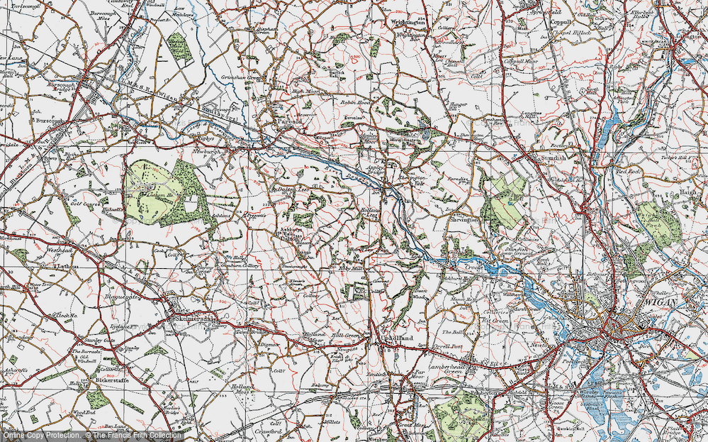 Old Map of Holland Lees, 1924 in 1924