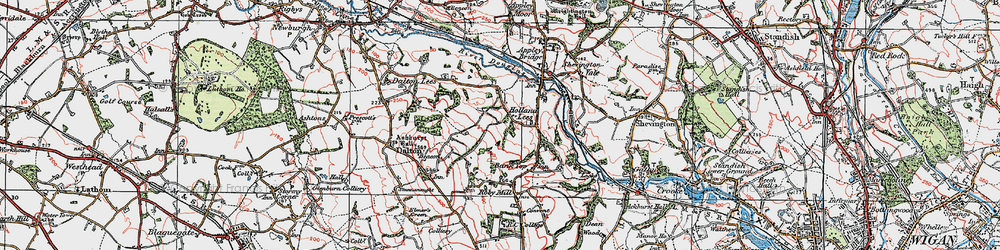 Old map of Holland Lees in 1924