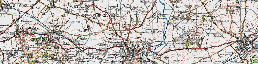 Old map of Hollands in 1919
