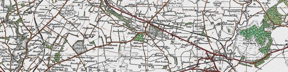 Old map of West Scales in 1925