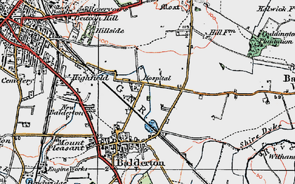 Old map of Hollies, The in 1921