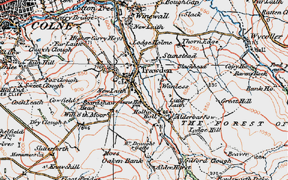 Old map of Red Spa Moor in 1925