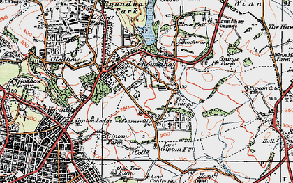 Old map of Hollin Park in 1925