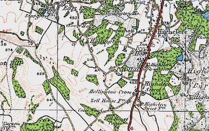 Old map of Hollington in 1919