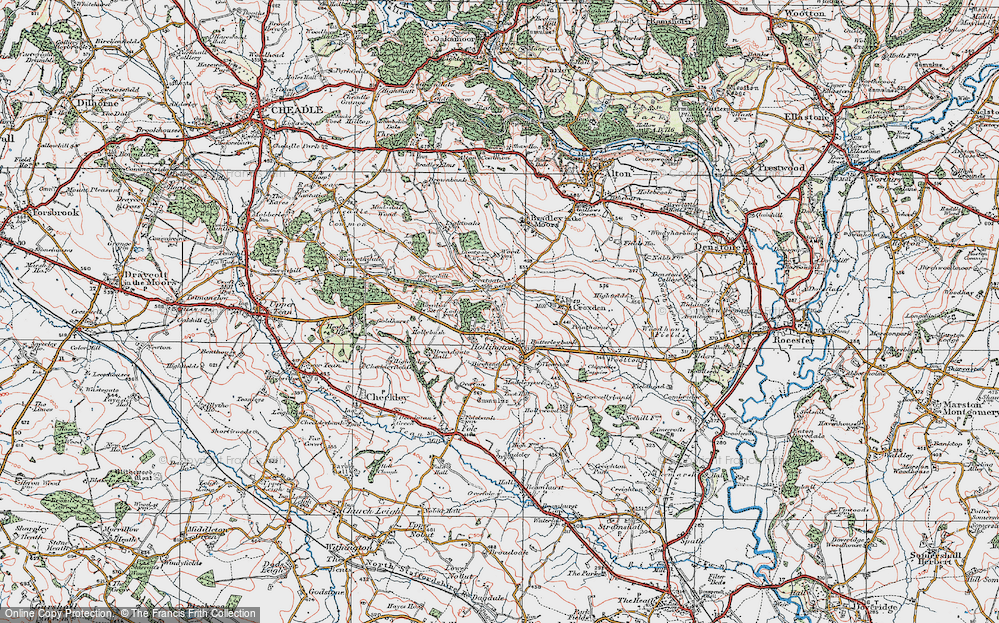 Old Map of Hollington, 1921 in 1921