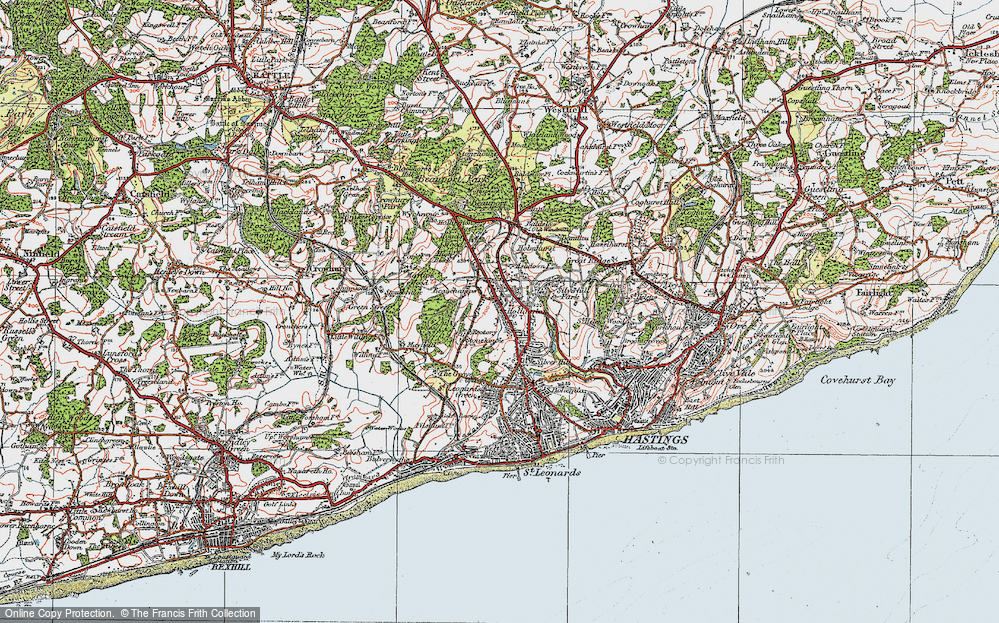 Old Map of Hollington, 1921 in 1921