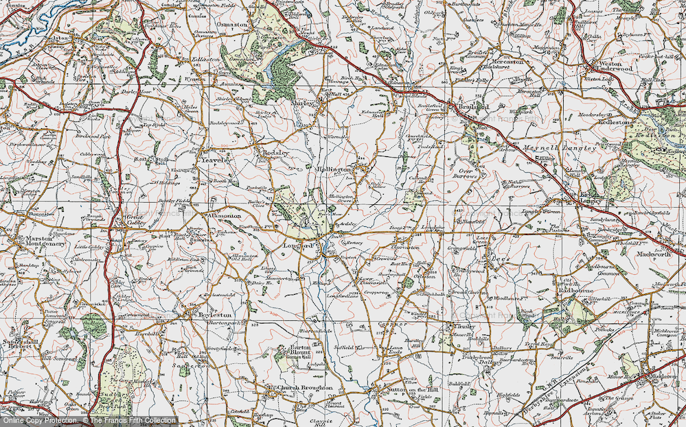 Old Map of Hollington Grove, 1921 in 1921