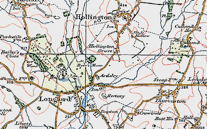 Old map of Hollington Grove in 1921