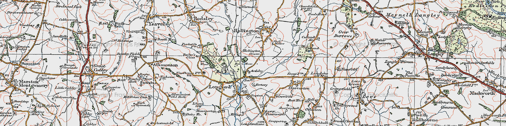 Old map of Hollington Grove in 1921
