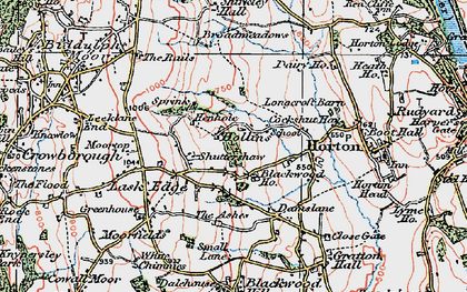 Old map of Hollins in 1923
