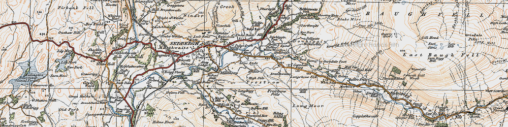 Old map of Branthwaites in 1925