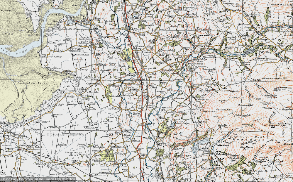 Old Map of Historic Map covering White Carr in 1924