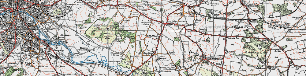 Old map of Hollinthorpe in 1925