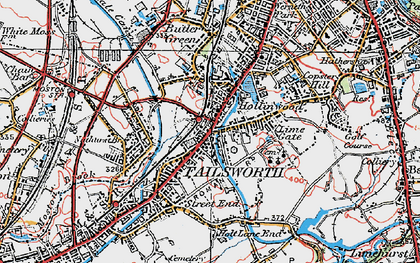 Old map of Hollinwood in 1924