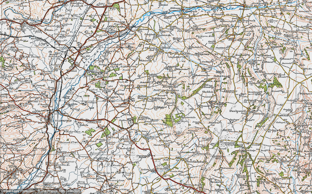 Old Map of Hollis Green, 1919 in 1919