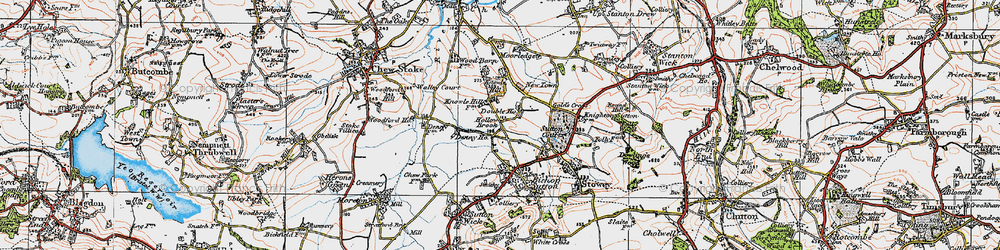 Old map of Hollow Brook in 1919