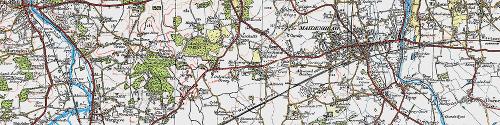 Old map of Holloway in 1919
